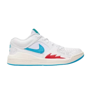 Air Jordan SoleFly x Formula 1 x Wmns Jordan Stadium 90 'Miami Grand Prix Pack – White Aqua 'Blanc/Voile/Rouge/Bleu poudre foncé FB2269 100 SOLEFLY