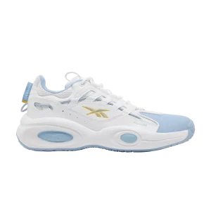 Reebok Solution Mid 'Nuggets' Baskets Chaussures Blanc/Bleu Liquide/Jaune Toxique GX8930