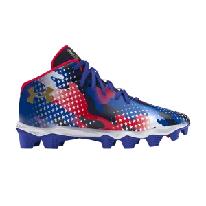 Under Armour Spotlight Franchise 4 RM GS 'USA' Baskets Royal/Or Métallisé 3027318 400