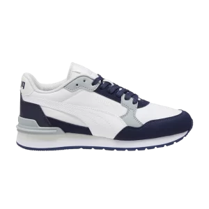 Baskets Puma ST Runner v4 Nylon Big Kid 'White Navy 'Feather Gris/Blanc/Marine/Cool Medium Gris 399739 04