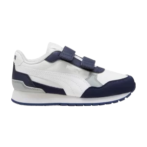 Baskets Puma ST Runner v4 Nylon Little Kid 'White Navy 'Feather Gris/Blanc/Marine/Cool Medium Gris 399740 04