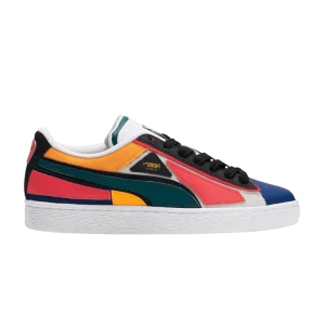 Puma Suede Big Kid 'Layers' Baskets Bleu Blazing/Vert/Blanc 387804 01