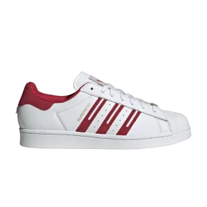 Baskets adidas Superstar 'Embroidered Red Stripes' Blanc Nuage/Victory Team Rouge/Gris One ID1371
