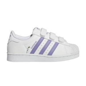 Baskets adidas Superstar J 'Save The Bees' Nuage blanc/Lilas magique/Encre énergétique HP6217