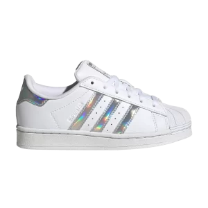 Baskets adidas Superstar Little Kid 'White Iridescent' Blanc Nuage/Couleur Fournisseur/Argent Aube IG0239