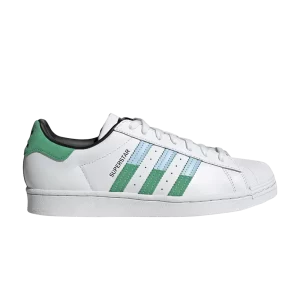 adidas Superstar 'Blanc Vert Bleu' Baskets Blanc Nuage/Vert Translucide/Bleu Aube HQ2168