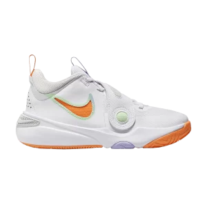 Nike Team Hustle D11 GS 'Blanc Total Orange' Blanc/Vert Vapeur/Pourpre Violet/Orange Total DV8996 103