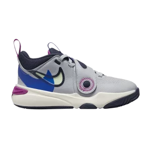 Nike Team Hustle D11 SE PS 'Wolf Grey Hyper Royal' Gris loup/Obsidienne/Hyper Royale/Vert vapeur FN5006 001