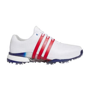 adidas Tour 360 24 Golf 'White Scarlet Royal' Blanc Nuage/Meilleur Écarlate/Bleu Royal IE3370