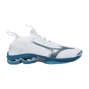 Mizuno Wave Lightning Neo 2 'White Sailor Blue' Baskets Blanc/Bleu Marin/Argent V1GA220221