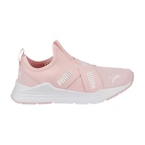 Puma Wired Run Slip-On Big Kid 'Almond Blossom White' Baskets Fleur d'amande/Blanc 381993 07