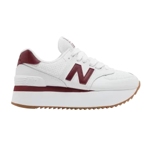 Baskets New Balance Wmns 574+ 'White Burgundy 'Blanc/Bourgogne WL574ZFC
