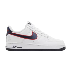 Nike Wmns Air Force 1 '07 'Houston Comets Four Peat' Blanc/Rouge université/Gris loup/Obsidienne FJ0710 100