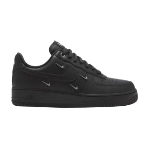 Nike Wmns Air Force 1 '07 LX 'Noir Argent Mini Swoosh' Noir/Argent Métallisé HQ1180 001