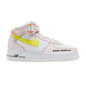 Nike Wmns Air Force 1 '07 Mid 'Feel Love' Blanc/Rose perle/Vert action/Jaune opti FD0869 100