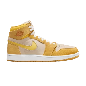 Femme Air Jordan 1 High Zoom Comfort 2 'Yellow Ochre' Ocre jaune/Jaune tour/Vanille pâle/Orange sécurité/Voile/Blanc FJ5743 700