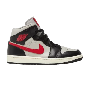 Femme Air Jordan 1 Mid 'Black College Grey' Noir/Rouge/Gris Collège/Voile BQ6472 060