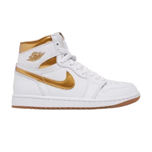 Femme Air Jordan 1 Retro High OG 'Or Métallique 'Blanc/Or Métallisé/Bubble Gum Marron Clair FD2596 107