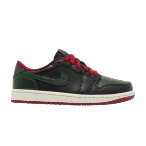 Femme Air Jordan 1 Retro Low OG 'Black Gorge Green' Noir/Gorge Vert/Rouge/Voile CZ0775 036