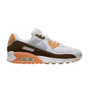 Nike Wmns Air Max 90 SE Baskets 'Brown Corduroy' Blanc/Blanc sommet/Orange trans/Platine pur DZ5379 100