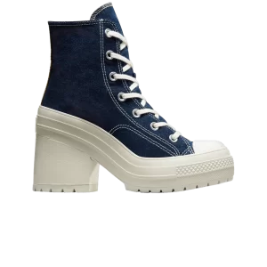 Converse Wmns Chuck 70 De Luxe Heel High 'Denim' Baskets Marine/Aigrette/Cadran Solaire Doré A06830C