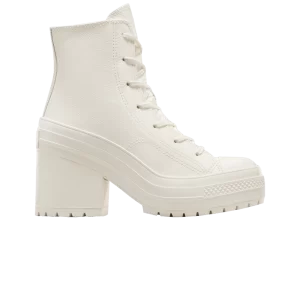 Baskets Converse Wmns Chuck 70 De Luxe Talon Cuir Haut 'Egret 'Aigrette/Aigrette/Argent A07127C