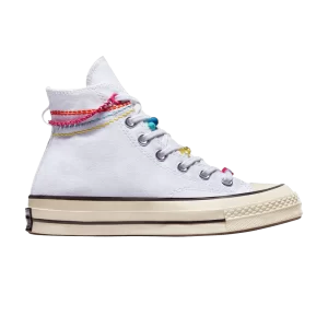 Converse Wmns Chuck 70 High 'Embroidered Bracelet' Baskets Blanc/Noir/Ivoire Naturel A06845C