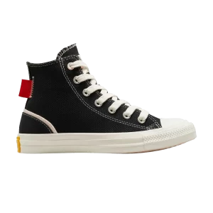 Converse Wmns Chuck Taylor All Star High 'Black Egret 'Baskets Noir/Rouge/Aigrette A07118C