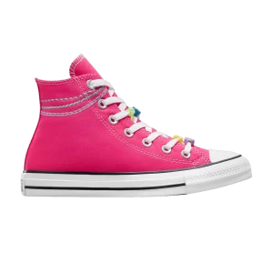 Converse Wmns Chuck Taylor All Star High 'Bracelet Brodé' Baskets Rose Astral/Rose Astral/Blanc A06842F