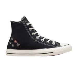 Converse Wmns Chuck Taylor All Star High 'Embroidered Little Flowers' Baskets Noir/Aigrette/Donut Glaze A10148C