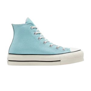 Converse Wmns Chuck Taylor All Star Lift High 'Checkered - Baskets Infinity Pool Piscine à débordement/Aigrette/Noir A11625C