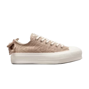 Converse Wmns Chuck Taylor All Star Lift Low 'Bow' Baskets Nut granola/Aigrette/Or clair A10246C