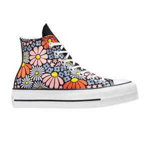 Converse Wmns Chuck Taylor All Star Lift Platform High 'Floral' Baskets Noir/Blanc/Pale Magma A08112C