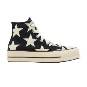 Converse Wmns Chuck Taylor All Star Lift Platform High 'Large Stars' Baskets Noir/Ivoire naturel/Aigrette A09903C