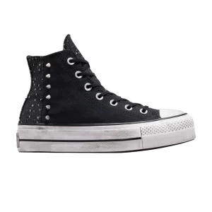 Converse Wmns Chuck Taylor All Star Lift Platform High 'Studded' Baskets Noir/Argent/Noir A06450C