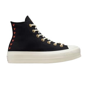 Converse Wmns Chuck Taylor All Star Lift Platform High 'Valentine's Day 2023' Baskets Noir/Aigrette/Arrière Ellie Brik A05138C