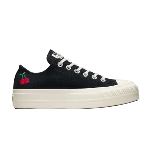 Converse Wmns Chuck Taylor All Star Lift Platform Low 'Cherries' Baskets Noir/Aigrette/Rouge A08862F