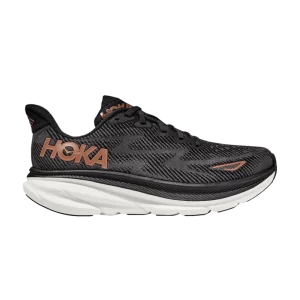 HOKA Wmns Clifton 9 Wide 'Black Copper' Baskets Noir/Cuivre 1132211 BCPPR