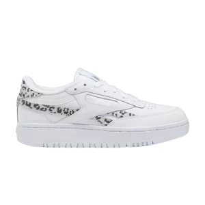 Reebok Wmns Club C Double Revenge 'Leopard' Baskets Blanc/Noir/Gris Pur GV7032