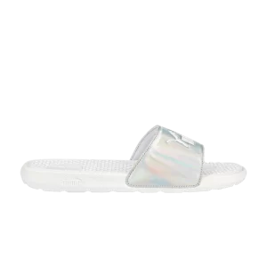 Puma Wmns Cool Cat Distressed Slide 'Silver White' Baskets Argent/Blanc 386722 01