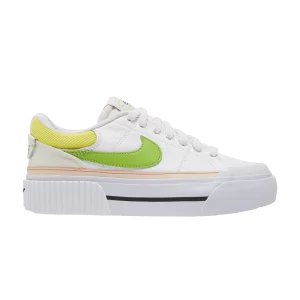 Nike Wmns Court Legacy Lift 'Feel Love' Baskets Blanc/Rose Perle/Jaune Opti/Vert Action FD0872 100