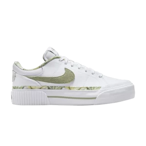 Nike Wmns Court Legacy Lift 'Tropical' Baskets Blanc/Multicolore/Gomme marron moyen/Vert beurre HF5054 100