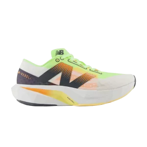 Baskets New Balance Wmns FuelCell Rebel v4 'White Bleached Lime Glo 'Blanc/Bleached Lime Glow/Hot Mango WFCXLA4