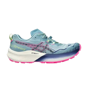 ASICS Femme Fuji Speed 2 'Gris Bleu Rose' Bleu Grizz/Noir 1012B515 400
