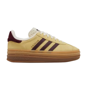 adidas Wmns Gazelle Bold 'Almost Yellow Maroon' Baskets Presque Jaune/Marron/Blanc Miracle IF5937