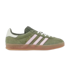 adidas Wmns Gazelle Indoor 'Focus Olive Clear Pink' Baskets Olive en Focus/Pure Rose/Blanc Crème JH6475