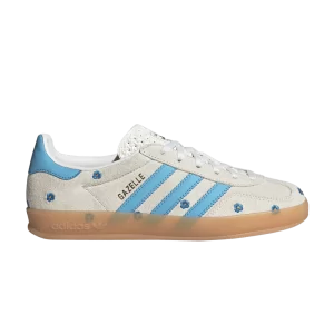 adidas Wmns Gazelle Indoor 'Bleu Clair Floral Broderie' Baskets Beige/Blanc Nuage/Bleu Clair/Bubblegum IF4491