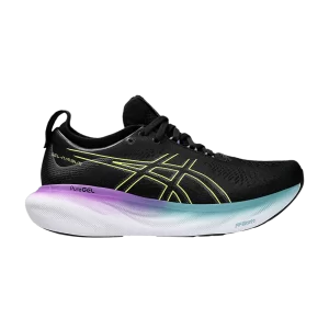 ASICS Wmns Gel Nimbus 25 Wide 'Black Glow Yellow' Noir/Jaune Lumineux 1012B437 004