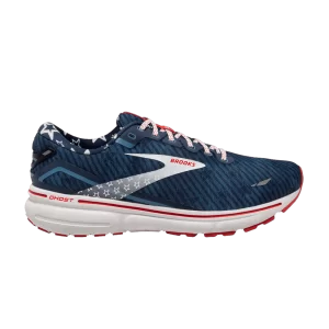 Brooks Wmns Ghost 15 'Independence Day' Baskets Titane/Blanc/Picoate 120380 1B 449