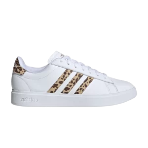 adidas Wmns Grand Court 2.0 'White Leopard' Baskets Blanc Nuage/Beige Magique/Or Mat ID2994